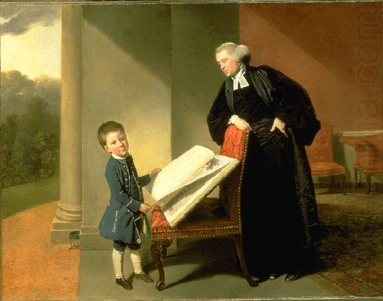 Johann Zoffany The Reverend Randall Burroughs and his son Ellis china oil painting image